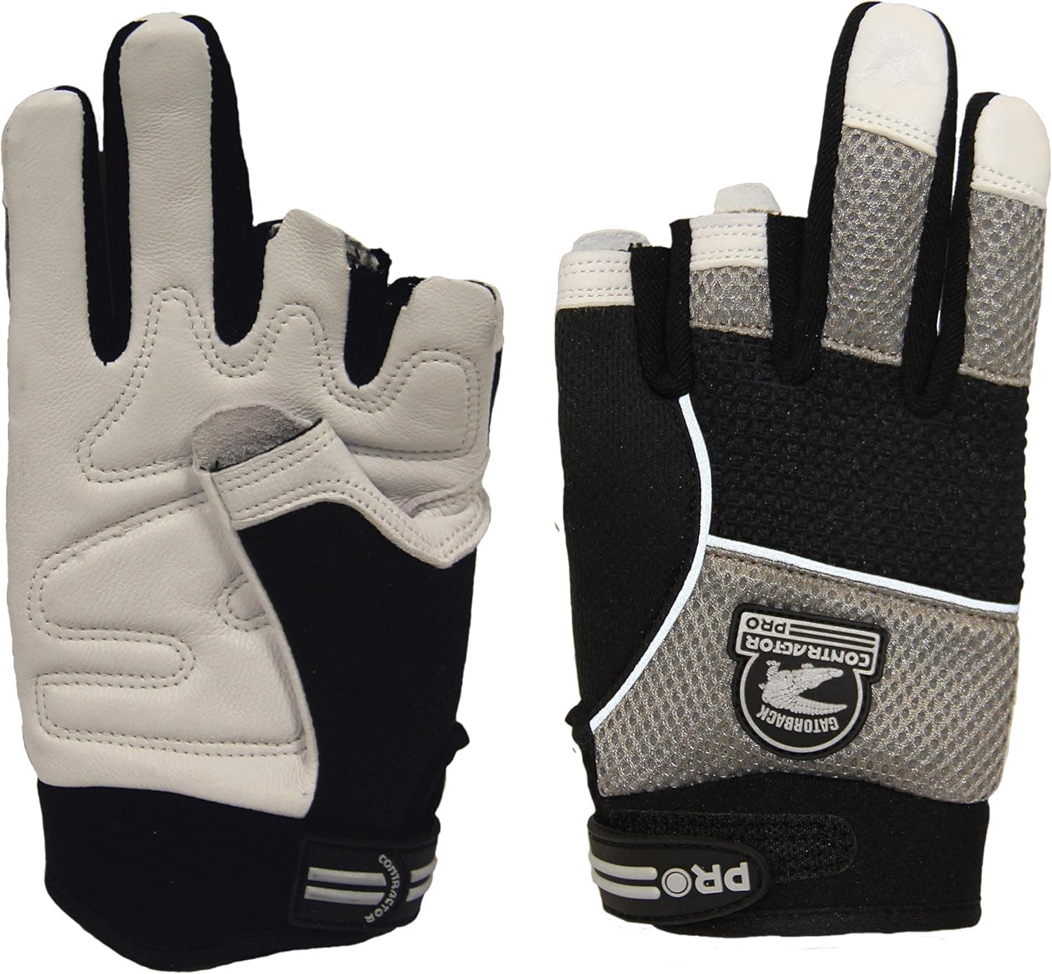 Gatorback 634 Fingerless Goat Skin Leather Professional Work Gloves. Made for Electricians, Framers, Carpenters, Contractors