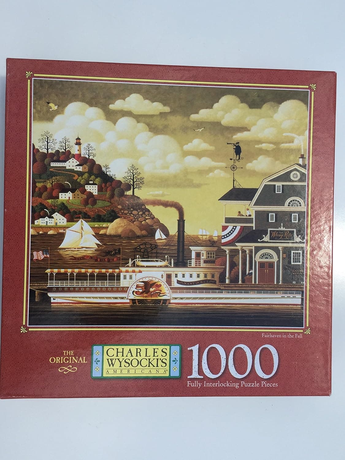 Charles Wysocki's Americana Puzzle Series - 1000 Piece Puzzle - Fairhaven in the Fall