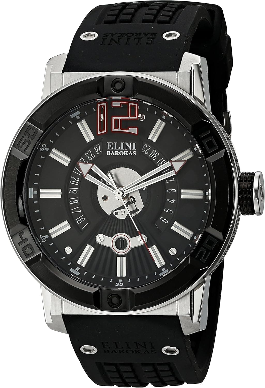 Elini Barokas Men's ELINI-20002-01-BB Spirit Analog Display Swiss Quartz Black Watch