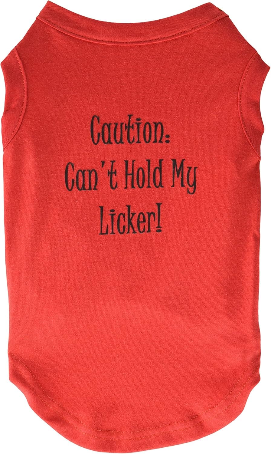 Mirage Pet Products 14-Inch Can't Hold My Licker Screen Print Shirts for Pets, Large, Red