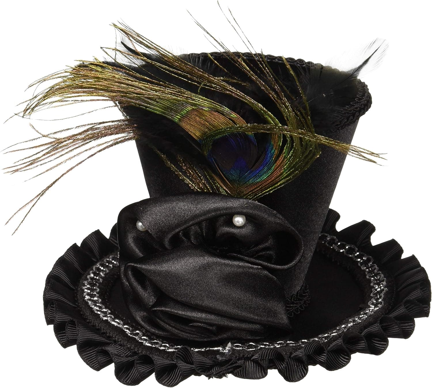 Forum Novelties Women's Mini Top Hat with Rose Costume Accessory