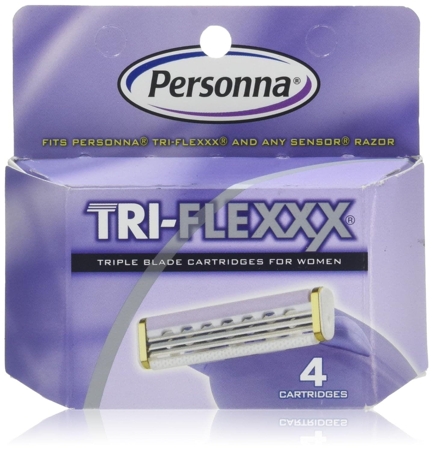American Safety Razor Women's Tri-Flexxx Razor Cartridge, Pack of 4