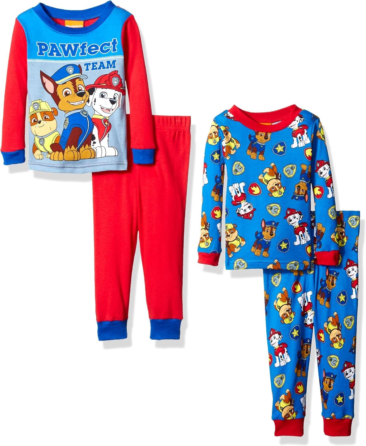 Nickelodeon Boys' Paw Patrol Toddler 4-Piece Pajama Set