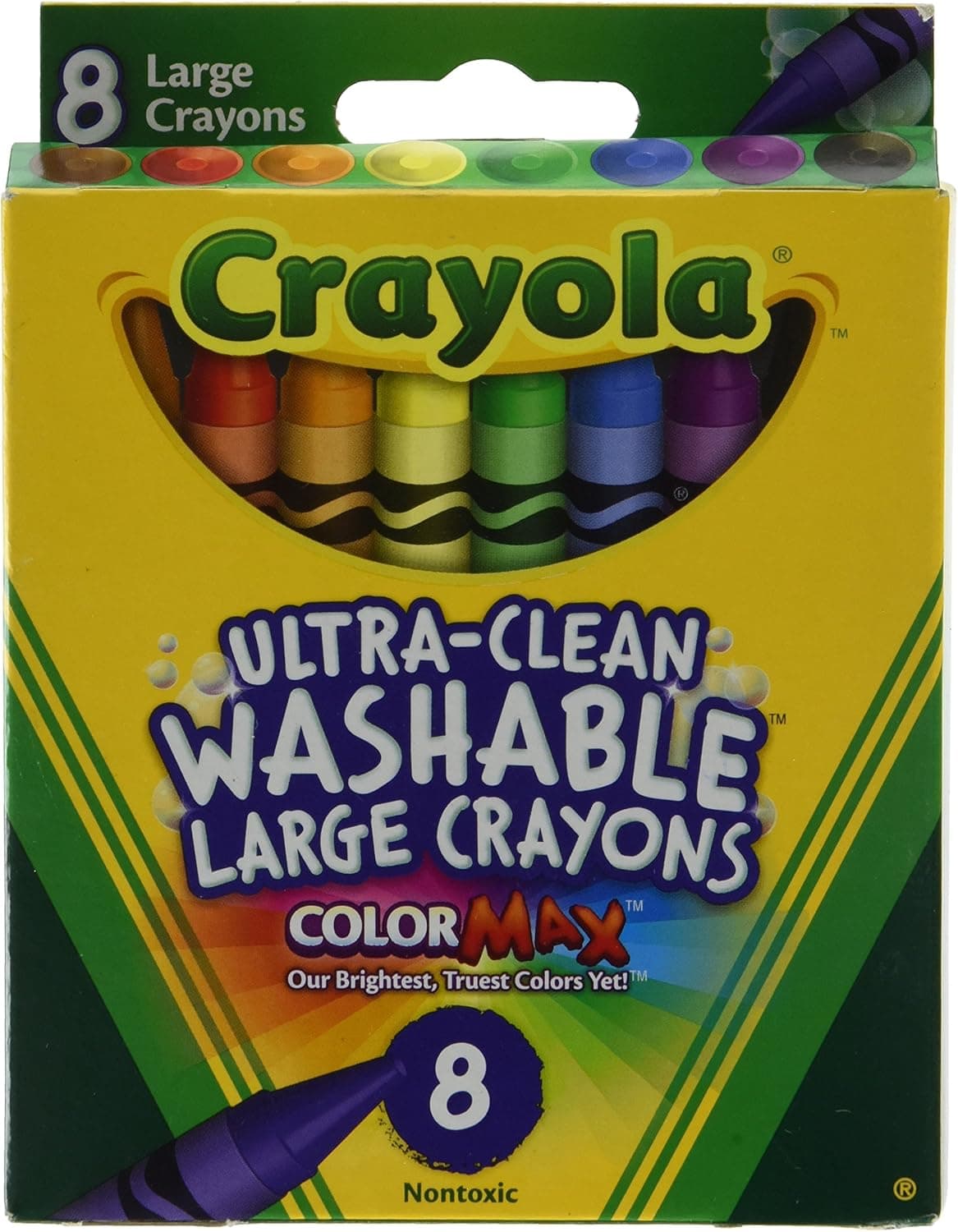 Crayola 5555 Kid's First Large Washable Crayons 8 Count