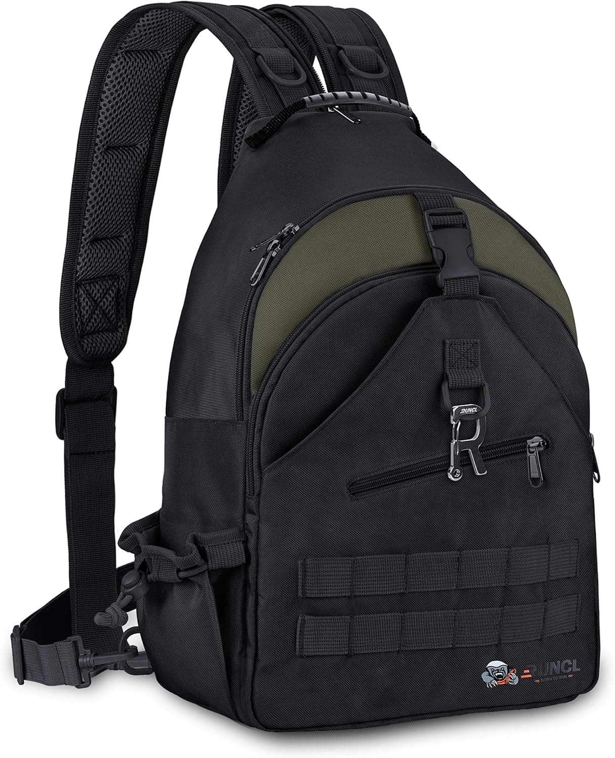 RUNCL Fishing Tackle Storage Bag, Fishing Gear Shoulder Bag, Outdoor Shoulder Backpack