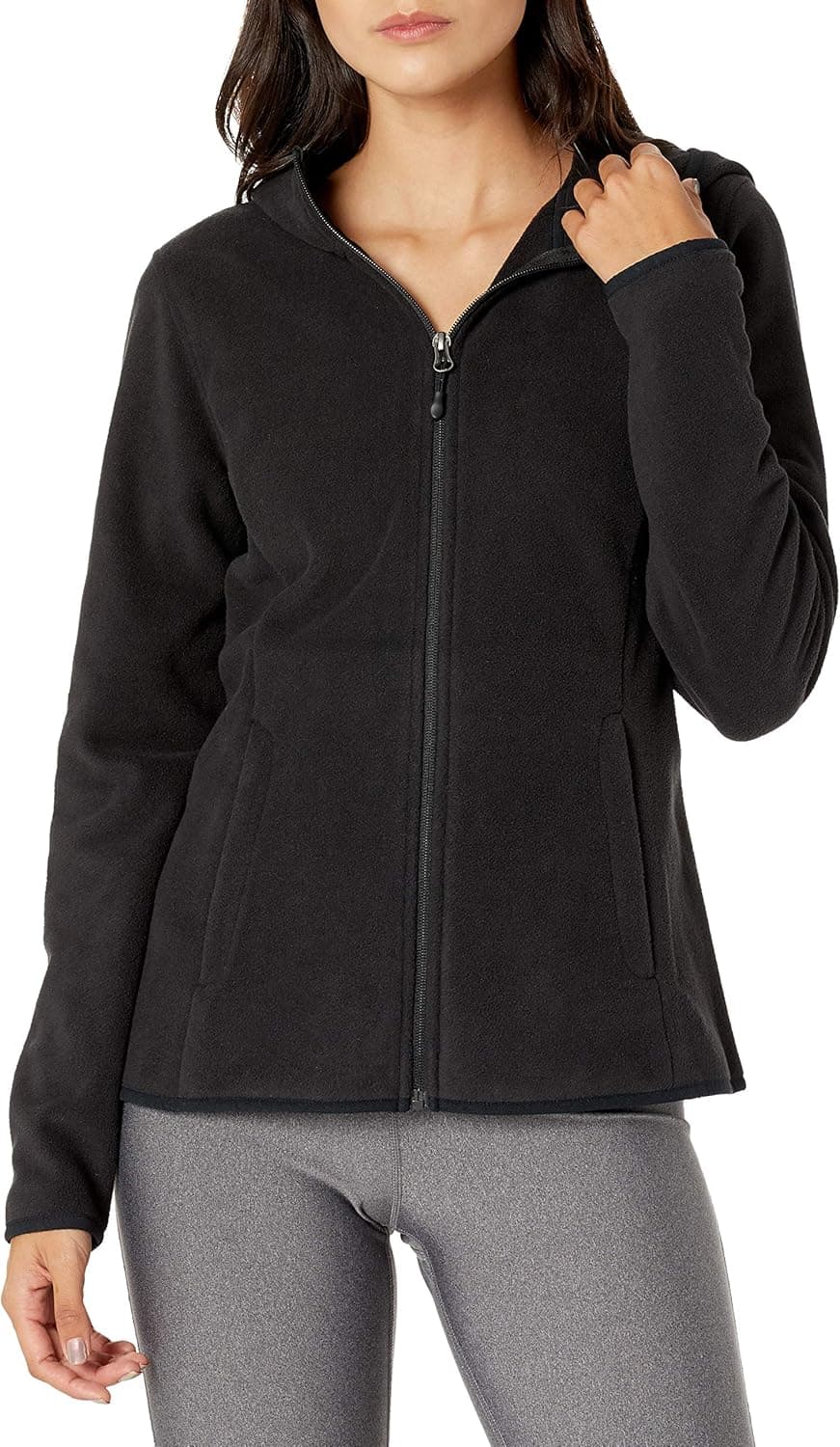 Amazon Essentials Women's Long-Sleeve Hooded Full-Zip Polar Fleece Jacket