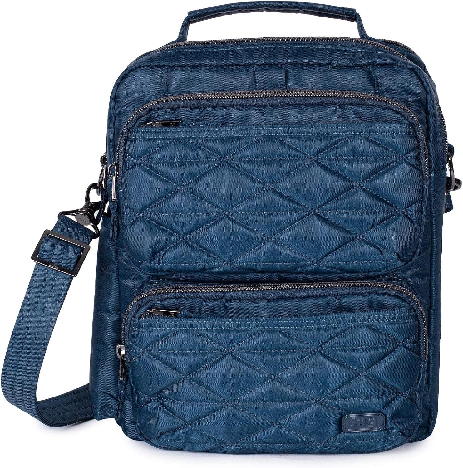 Lug Compass Shoulder Pouch, Navy Blue