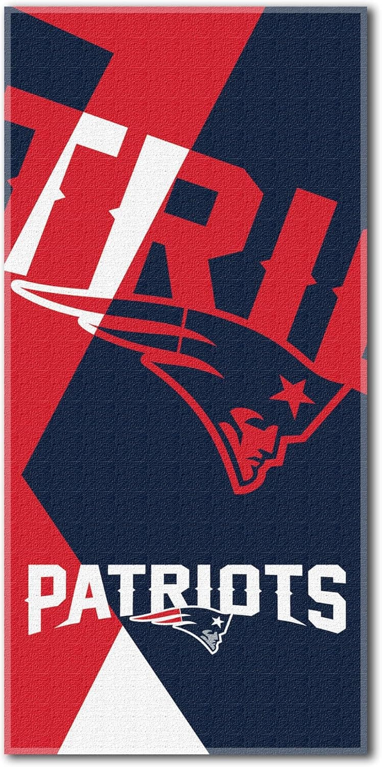 Officially Licensed NFL "Puzzle" Beach Towel, 34” x 72”, Multi Color