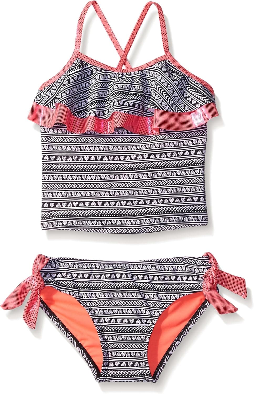 Breaking Waves Girls' Tribal Sand Tankini Swimsuit