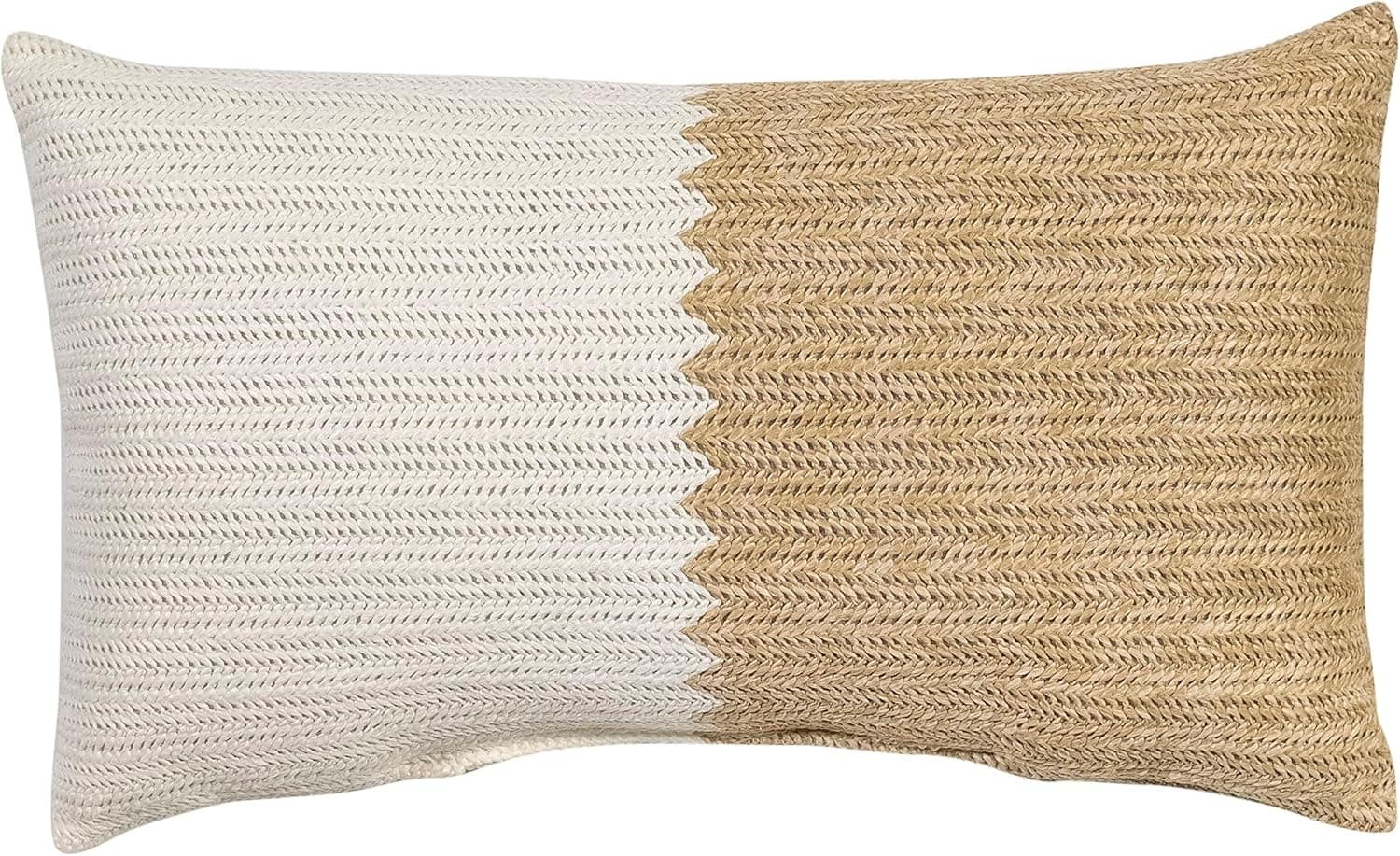 Decor Therapy Outdoor Lumbar Pillow, Sour Cream