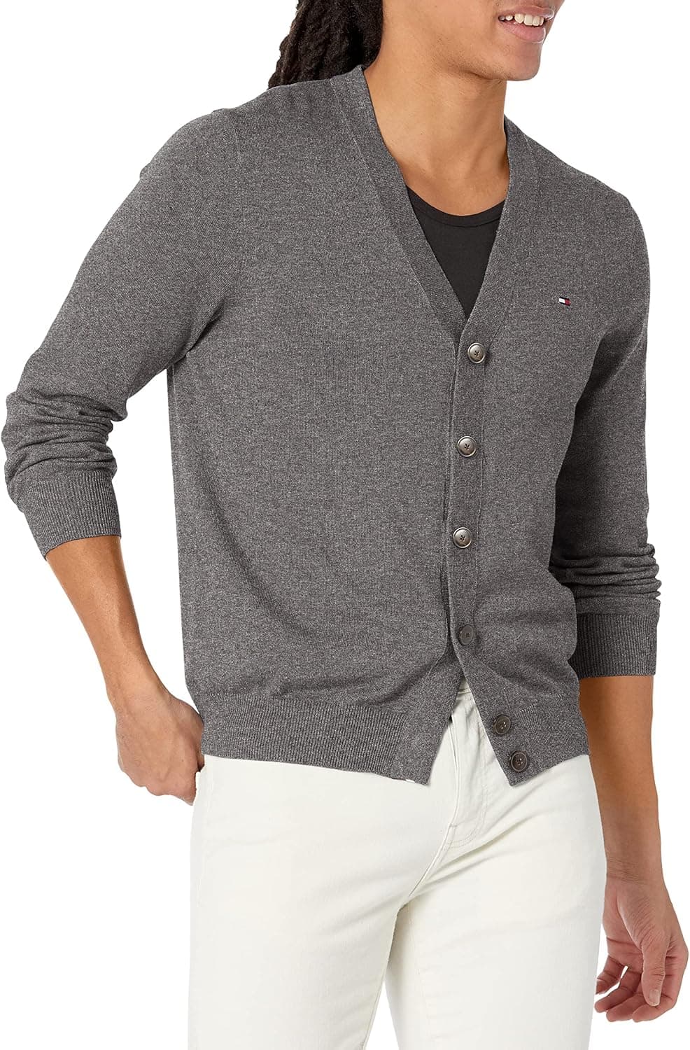 Tommy Hilfiger Men's Adaptive Cardigan Sweater with Magnetic Buttons