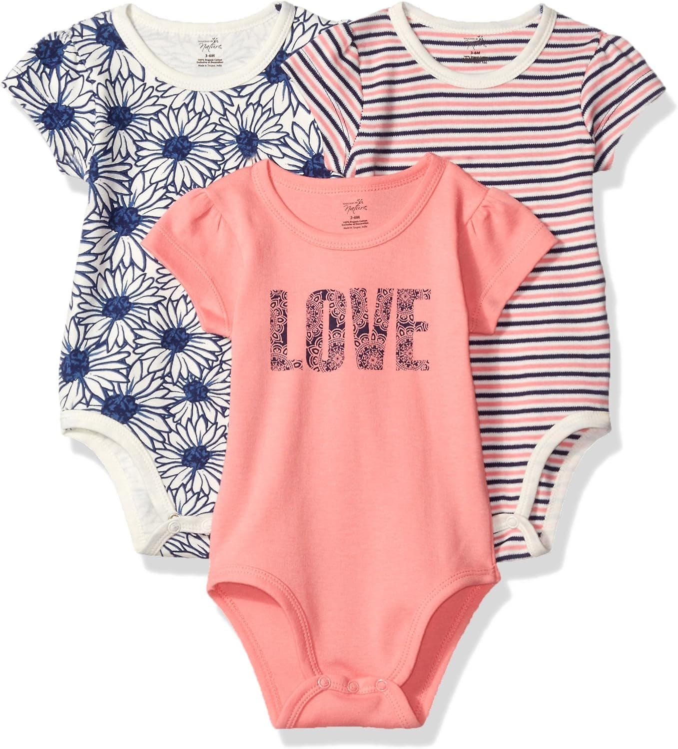 Touched by Nature Unisex Baby Organic Cotton Bodysuits