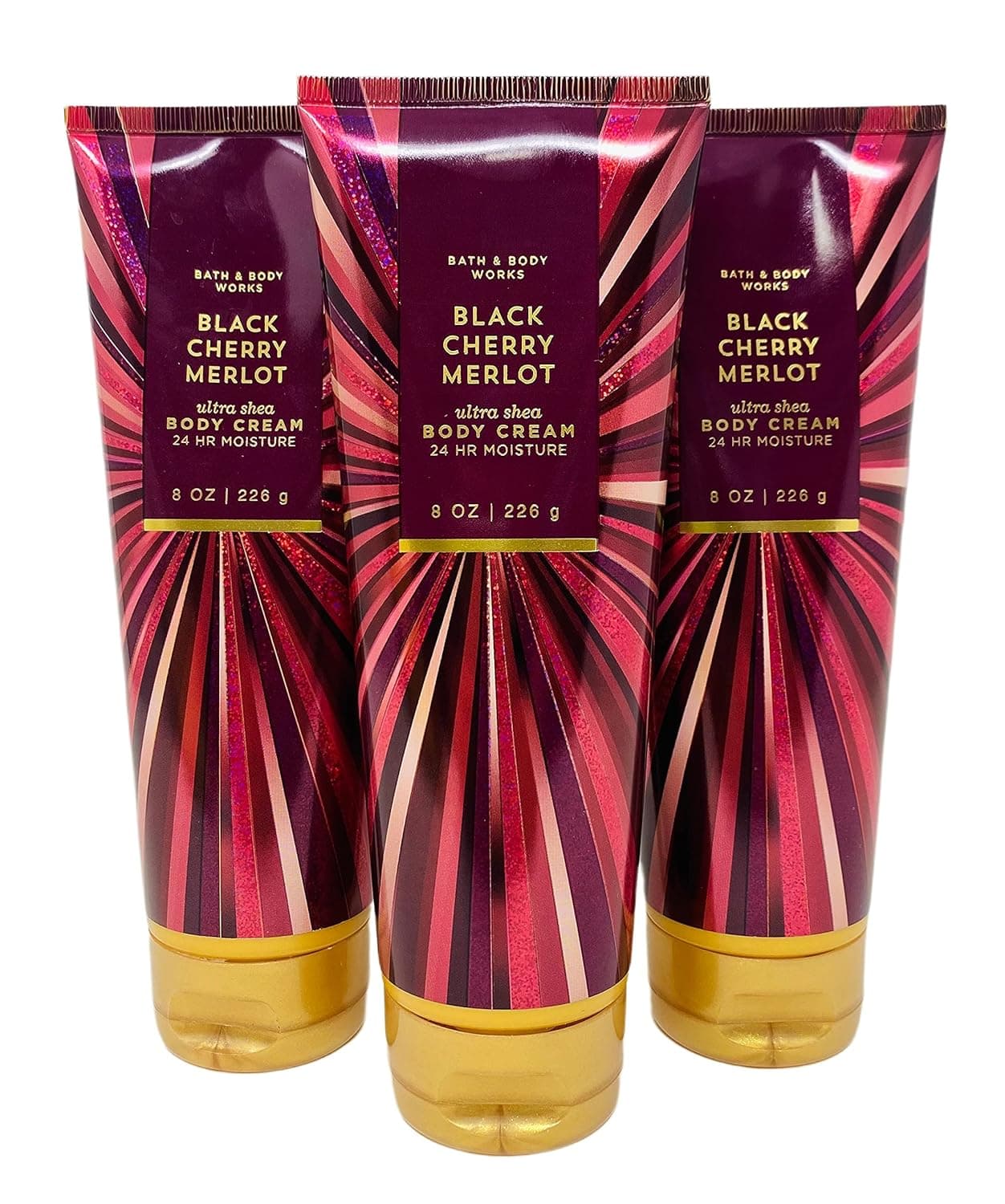 Bath & Body Works BLACK CHERRY MERLOT Ultra Shea Body Cream lot of 3