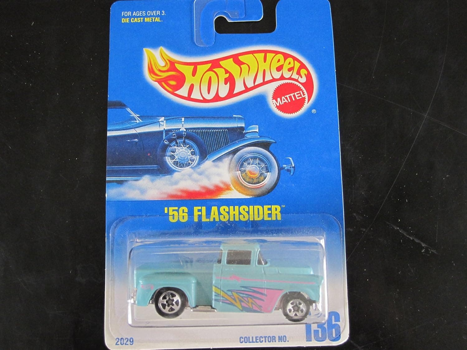 Hot Wheels 56 Flashsider 136 Blue Card 1991