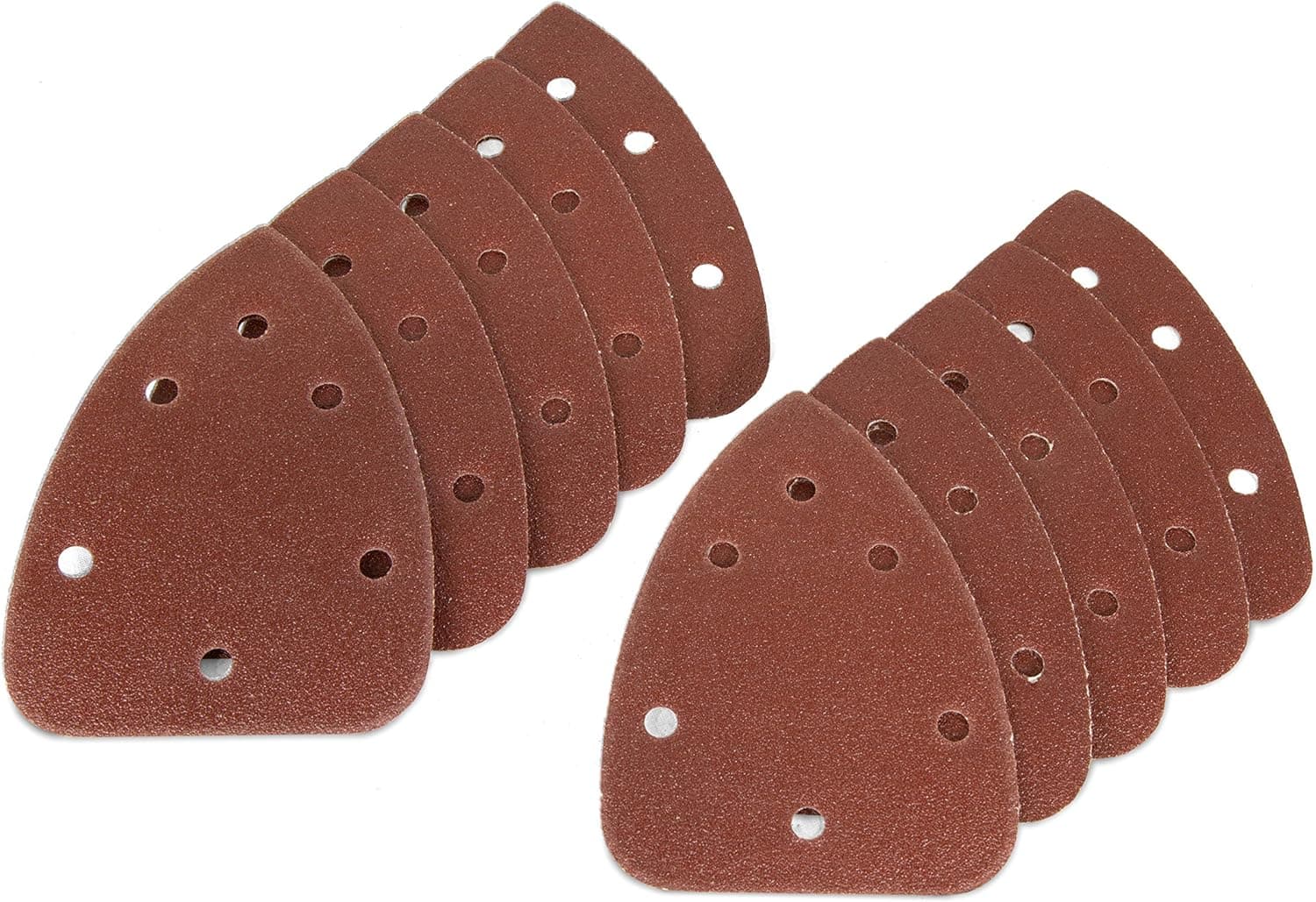 WEN 6301SP80 Detailing Palm Sander 80-Grit Hook & Loop Sandpaper (10 Pack)