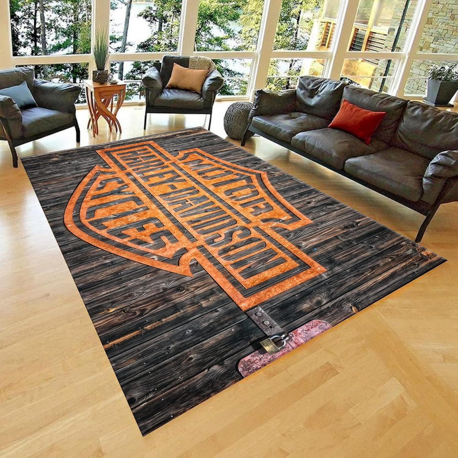 Generic Harley Rug, Area Rugs for Living Room, Bedroom Rug, Home Decor Rug, Harley Davidson Gifts, Carpet, Rug, Modern Rug, Popular Rug,Themed Rug Hrly14.2(39 inchx63 inch)=100x160cm