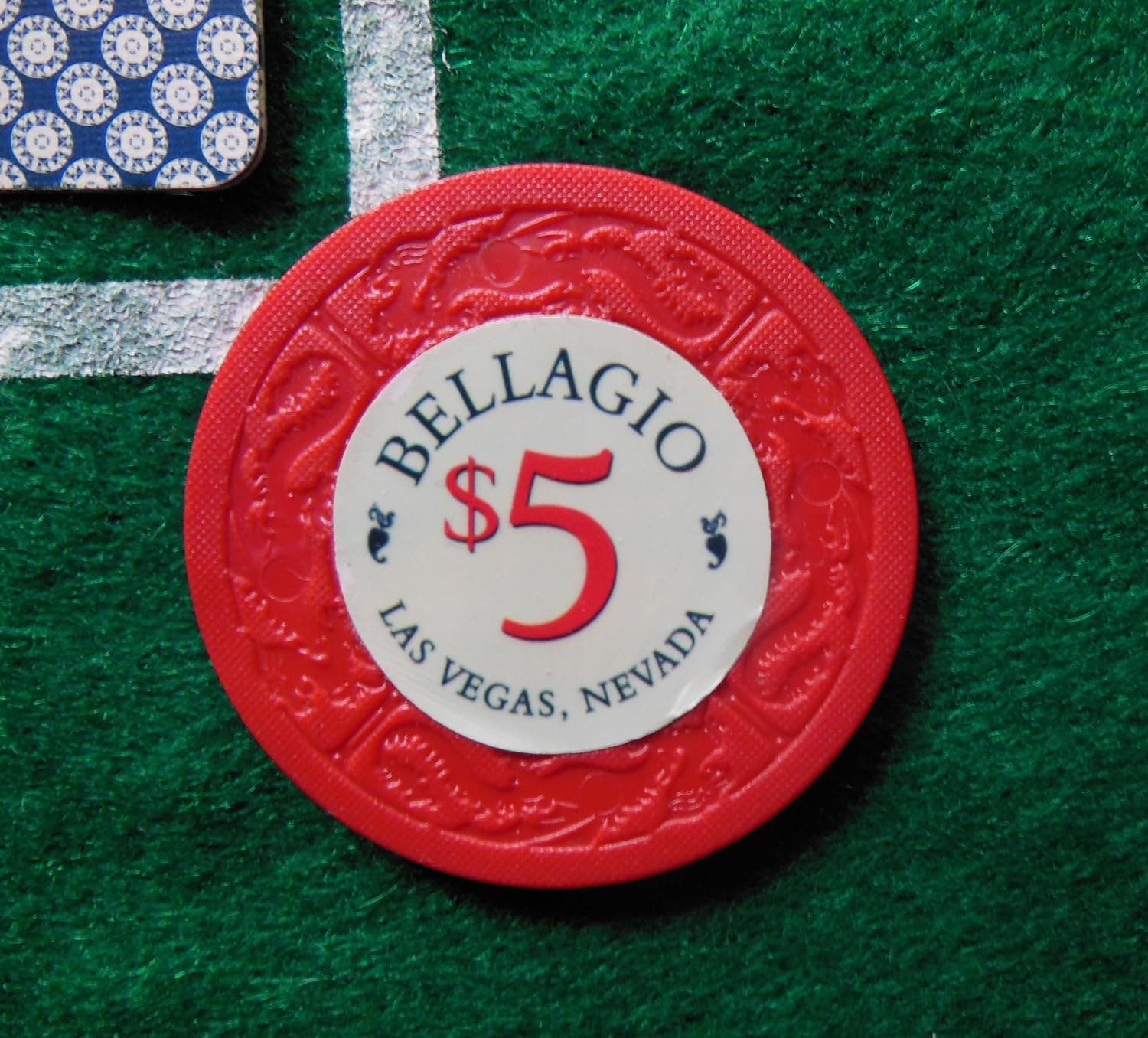 Ocean's Eleven $5 Bellagio Casino Chip Original Movie Prop