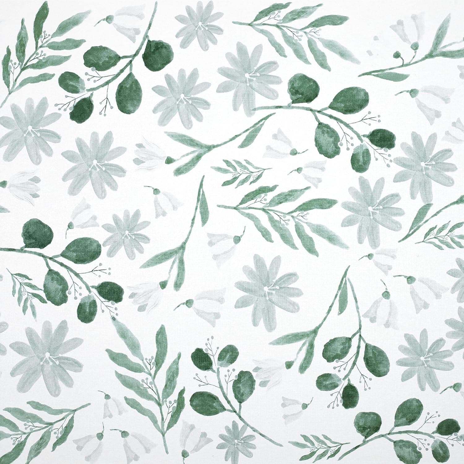 COSNIGHT Peel and Stick Wallpaper Floral Wallpaper Removable Green Leaf Wallpaper Christmas Wallpaper for Cabinets Shelves Bedroom Living Room Wall 17.7" x 118"