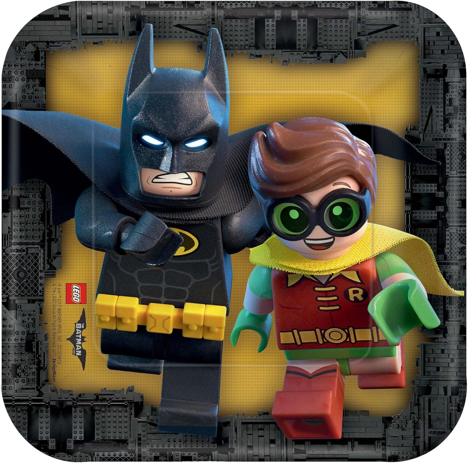 American Greetings Lego Batman Party Supplies, Disposable Paper Dessert Plate, 8-Count