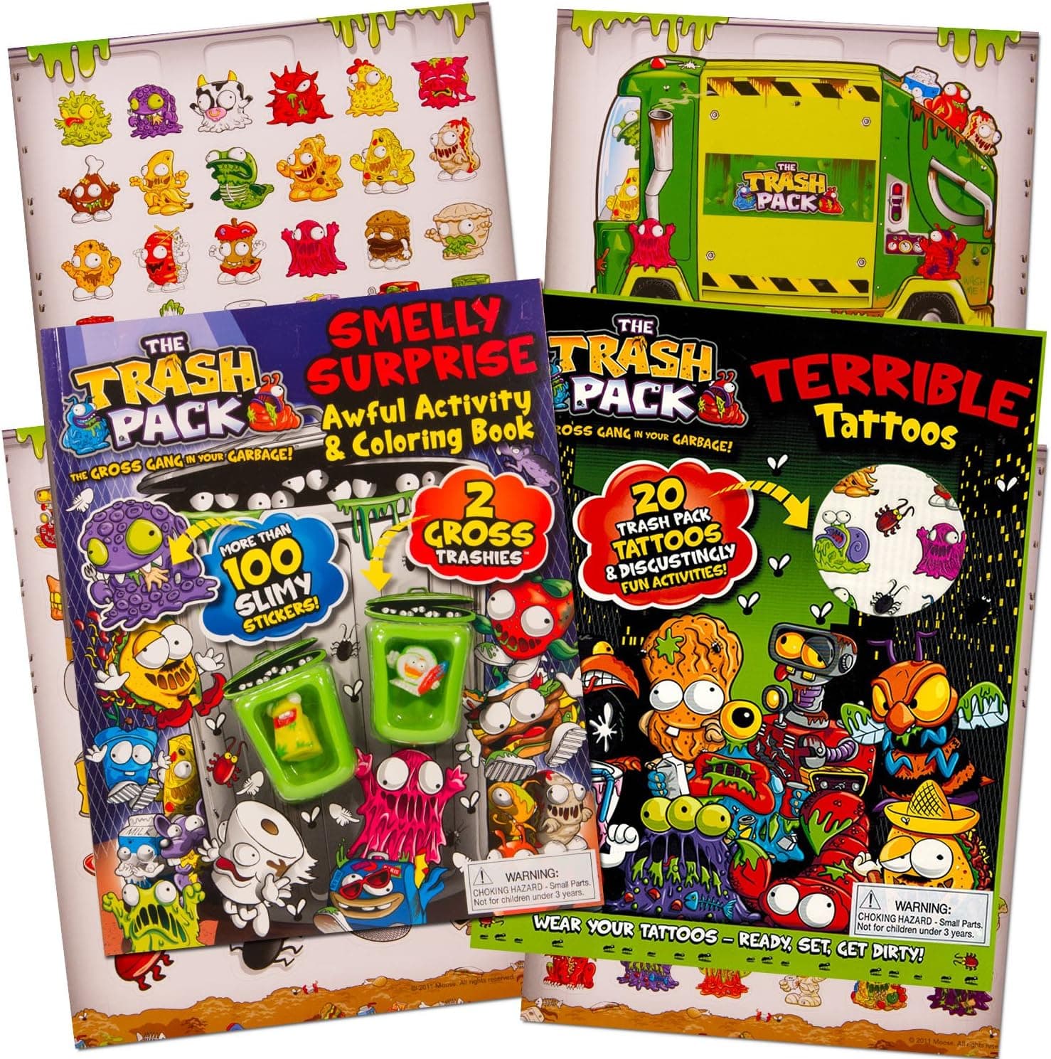 Trash Pack Coloring and Activity Book Set (2 Coloring Books with Stickers and Temporary Tattoos)
