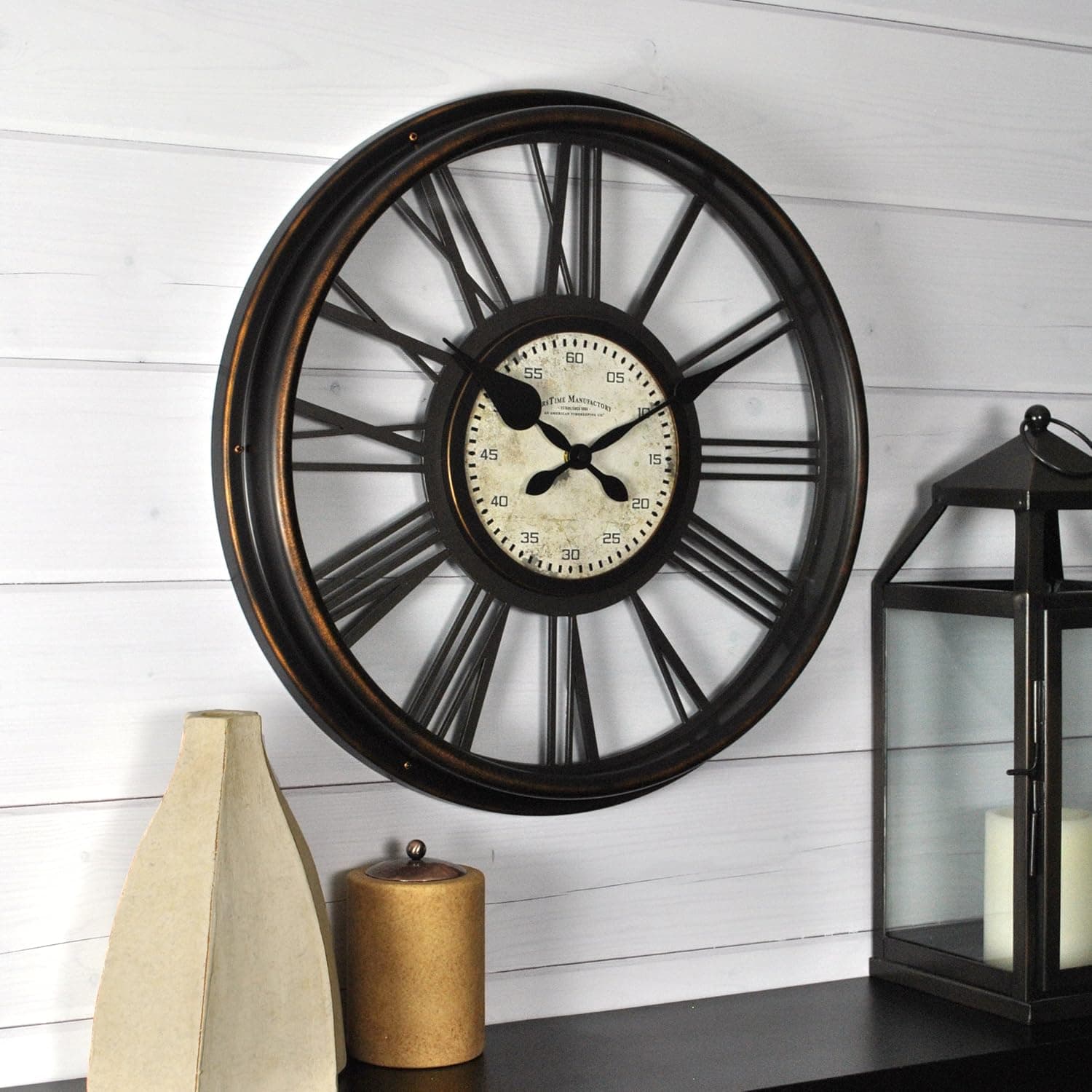 FirsTime & Co. FirsTime Sutton Wall Clock, 17.5", Black