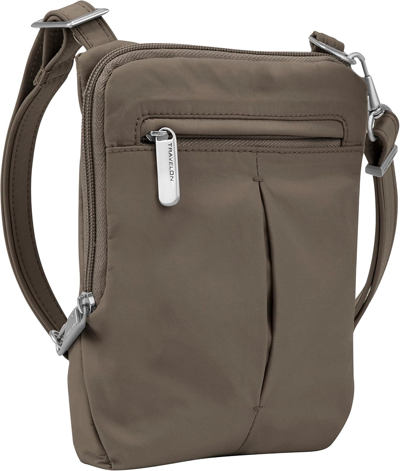 Travelon Anti-Theft Classic Light Mini Crossbody Bag, Mocha