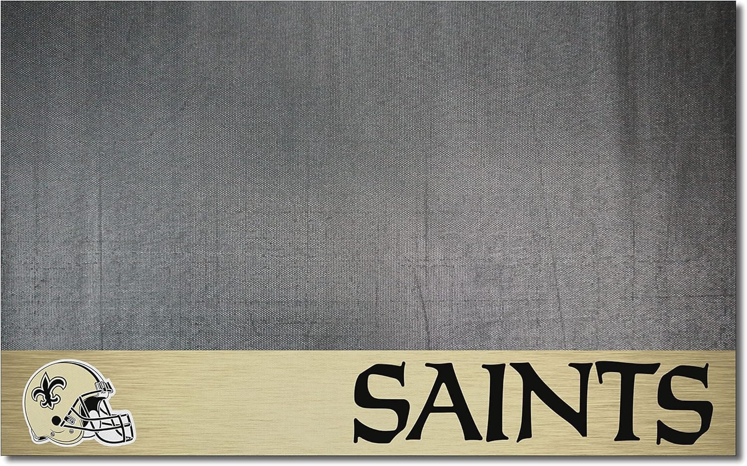 FANMATS - 12193 NFL New Orleans Saints Vinyl Grill Mat Black 26"x42"