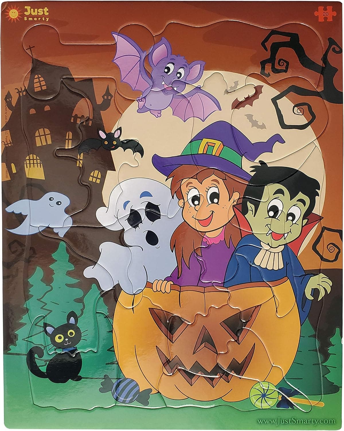 Puzzle for Kids Ages 3-5 Happy Halloween 20 Pieces Toddlers Puzzles Ages 2-4 Preschool Educational Gift for Boys and Girls