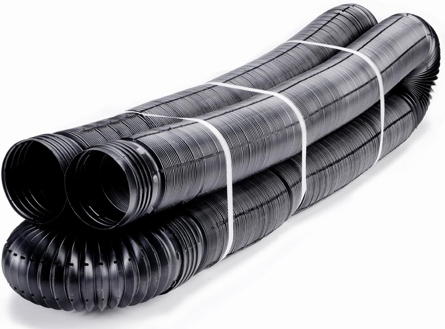 Flex-Drain 52012 Flexible/Expandable Landscaping Drain Pipe, Perforated, 4-Inch by 50-Feet