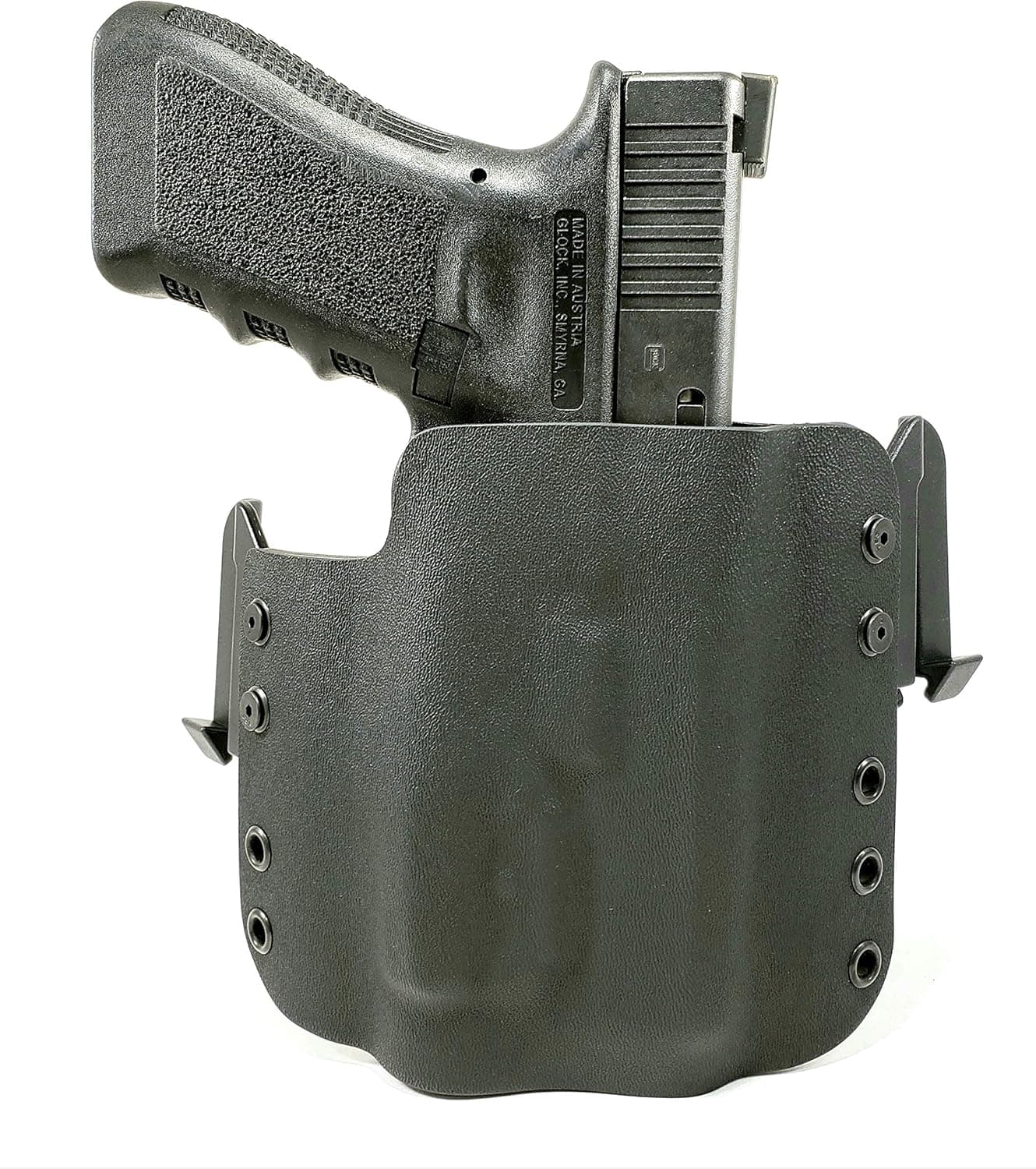 Tru-Fit Tactical OWB Kydex Gun Holster with Quick Clips (Black) for Streamlight TLR-8 Available for 30+ Gun Models
