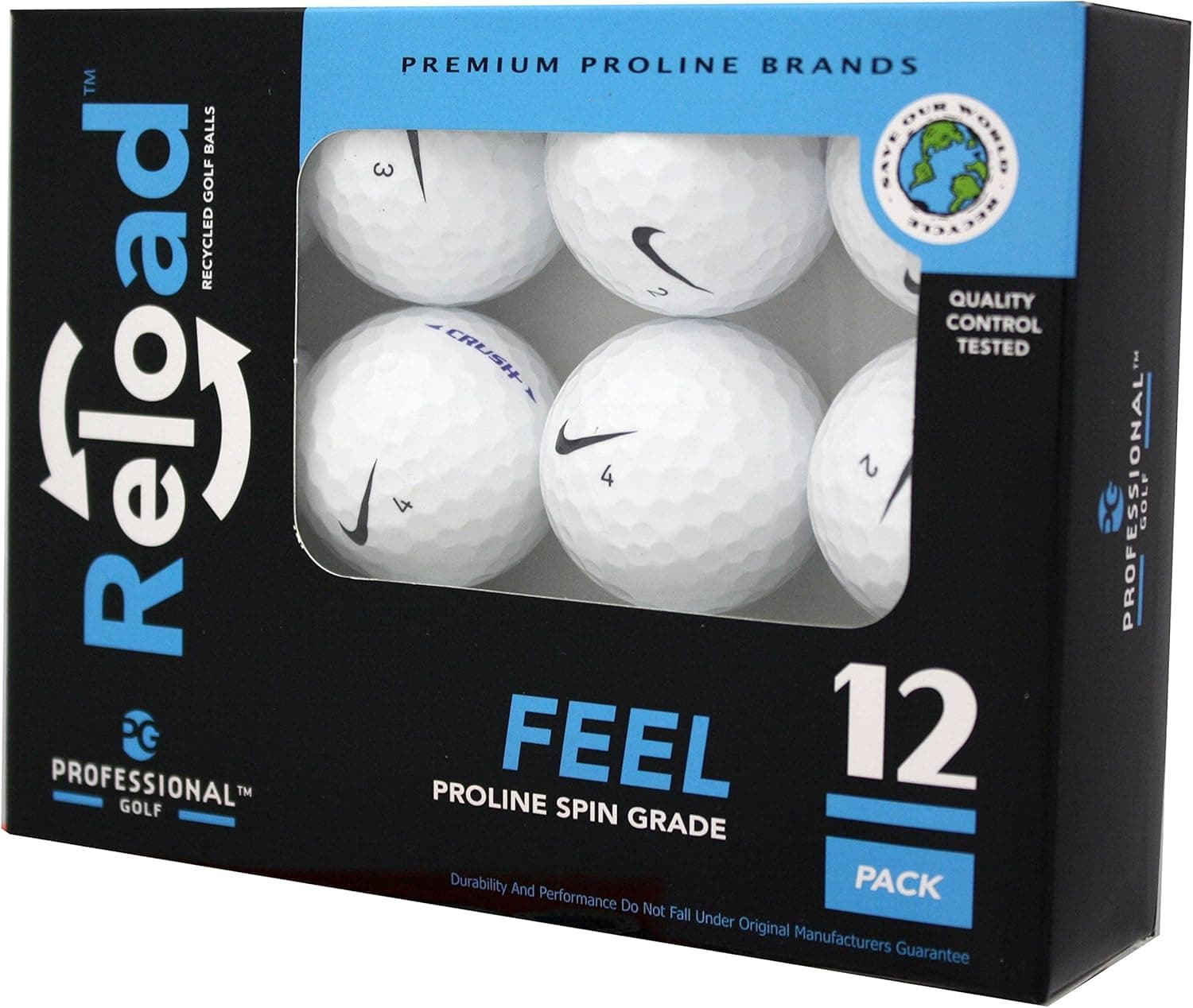 Reload Recycled Golf Balls (12-Pack) of Nike Golf Balls, WHITE (12BKORRLPL-Nike-1), One Size