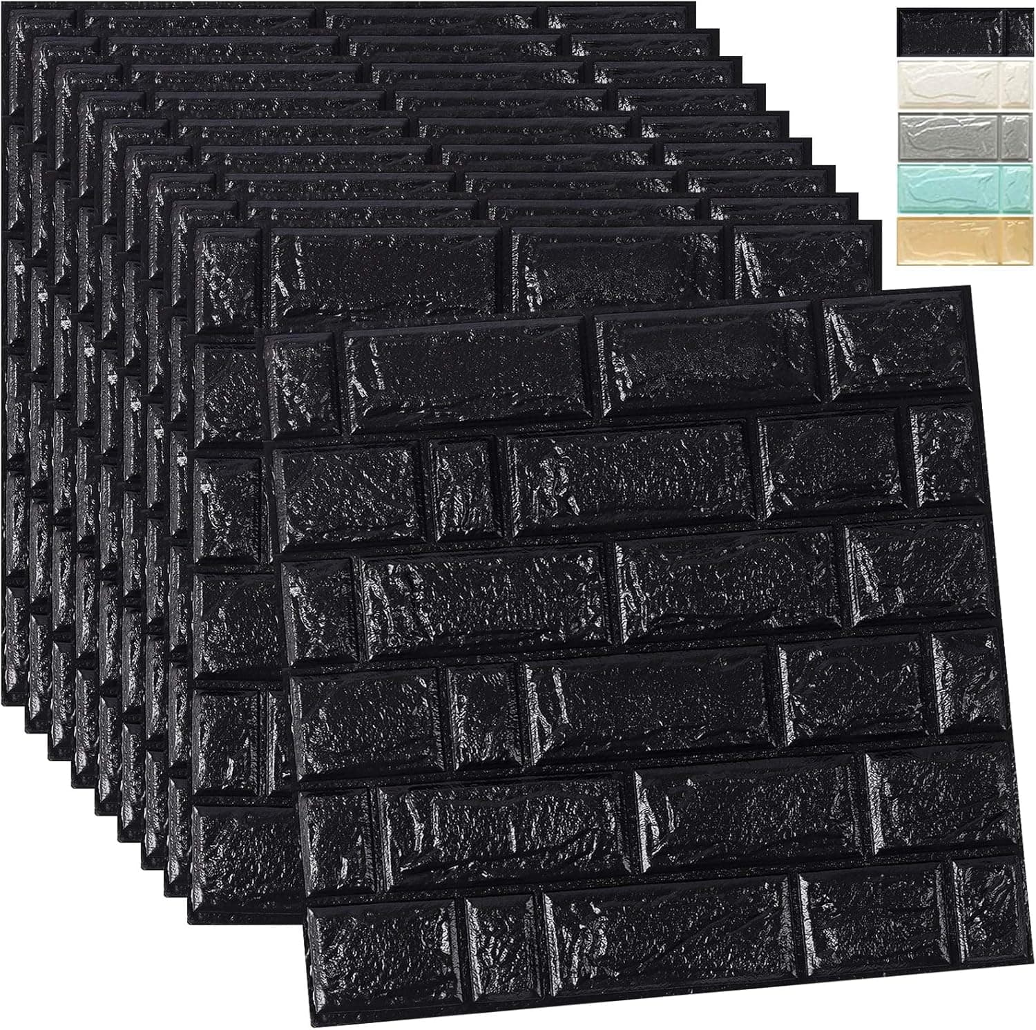 WADILE 3D Brick Peel and Stick Wallpaper 20 Pcs, 3D Brick Wall Panels Self Adhesive, Waterproof PE Foam Paintable,for Bedroom/Living Room/Kitchen/TV Wall and Home Decoration