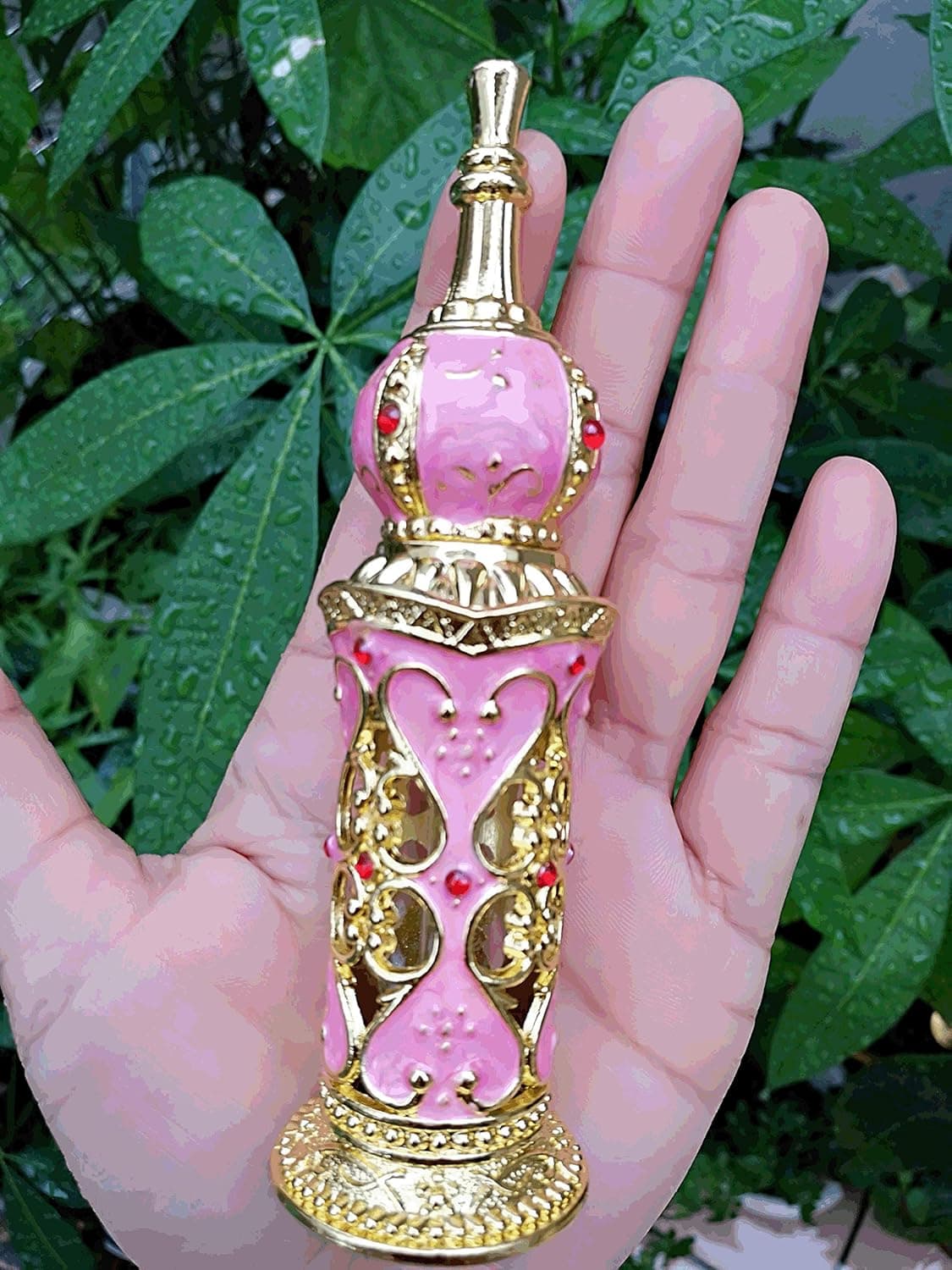 Empty Refillable Perfume Bottle for Perfumes & Essential Oils when travel 12ML (Pink)