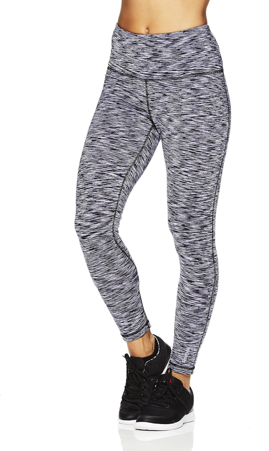 Reebok Women's High Rise Workout Leggings - High Waisted Yoga & Fitness Athletic Compression Pants - Spirit Deep Cobalt, Small