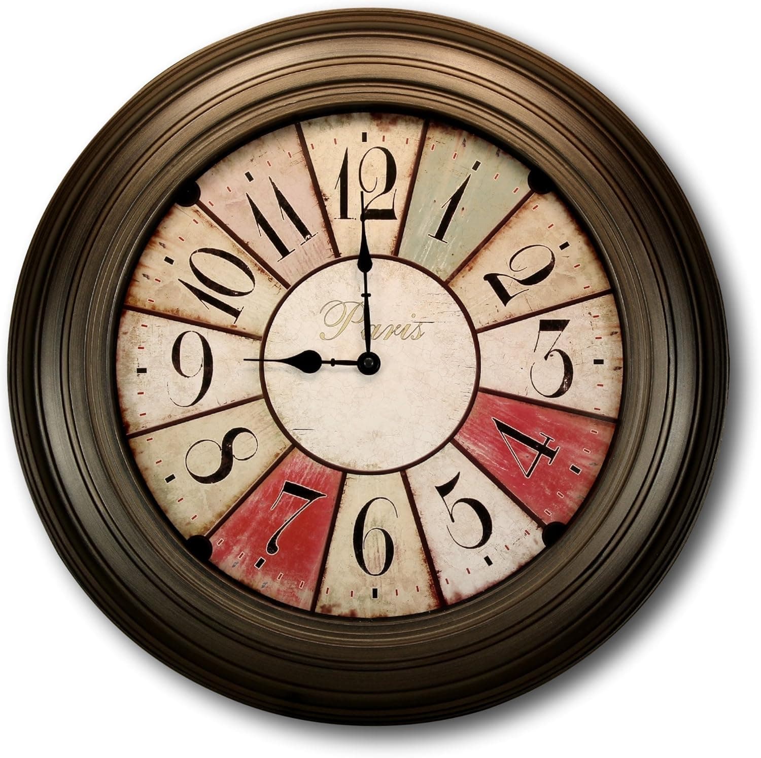 21 Inch Tuscan Wall Clock with Elegant Paris Theme by bogo Brands