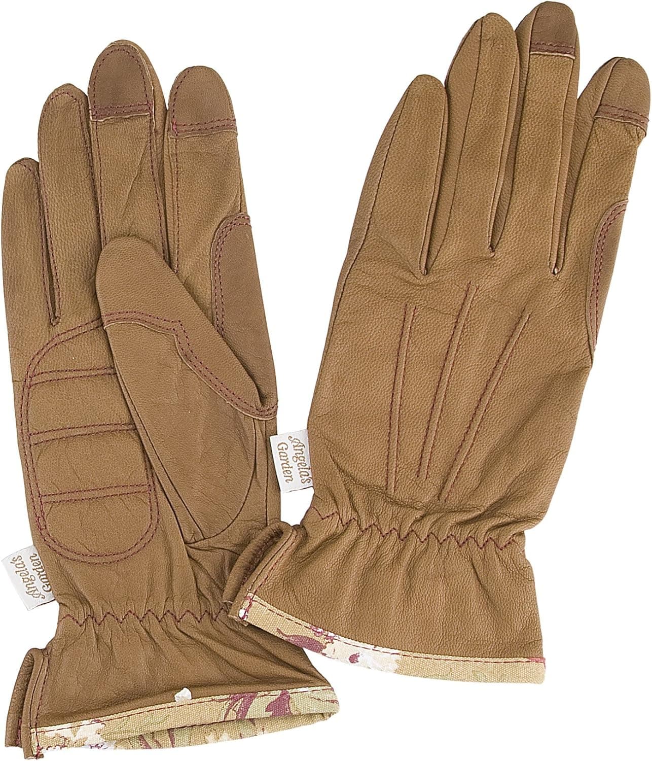 Angela's Garden 7101-909M Womens Everyday Leather Garden Glove, Coffee, Medium