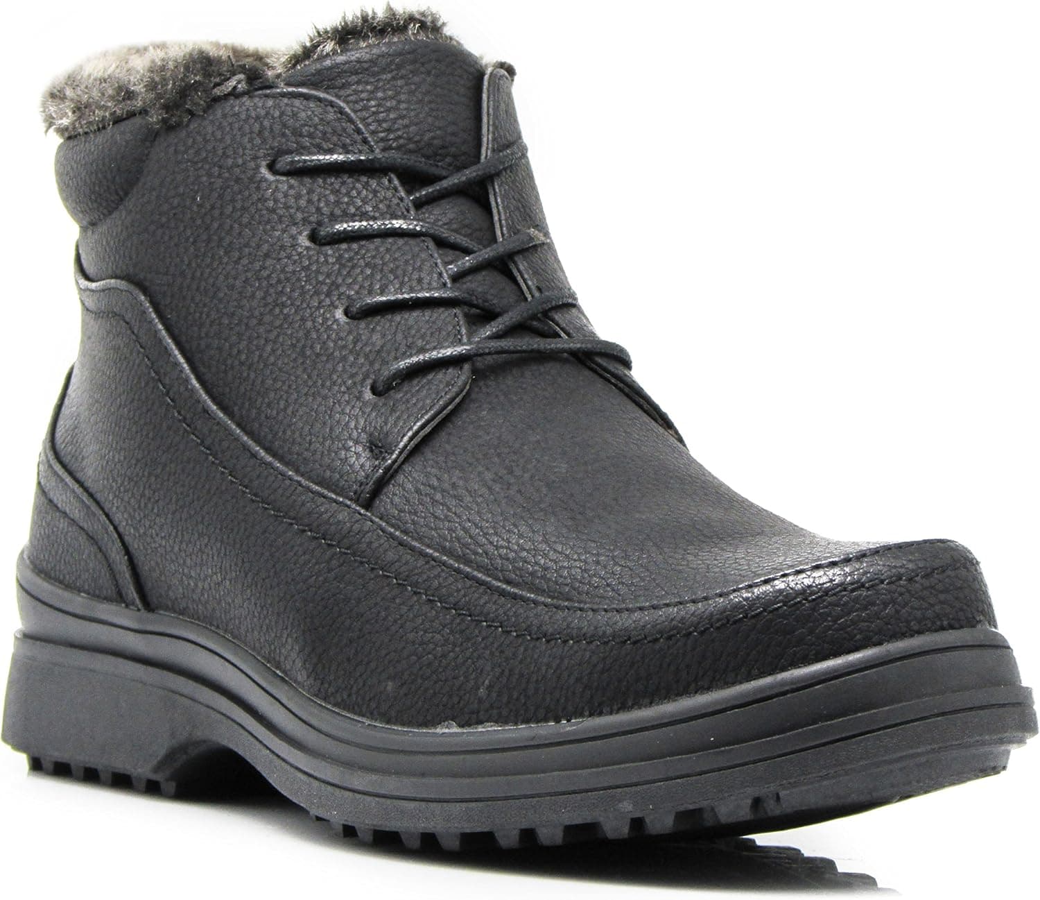 Enzo Romeo RU3N Men's Winter Cold Weather Snow Boots with Fur Fleece Lining Lace Up Shoes