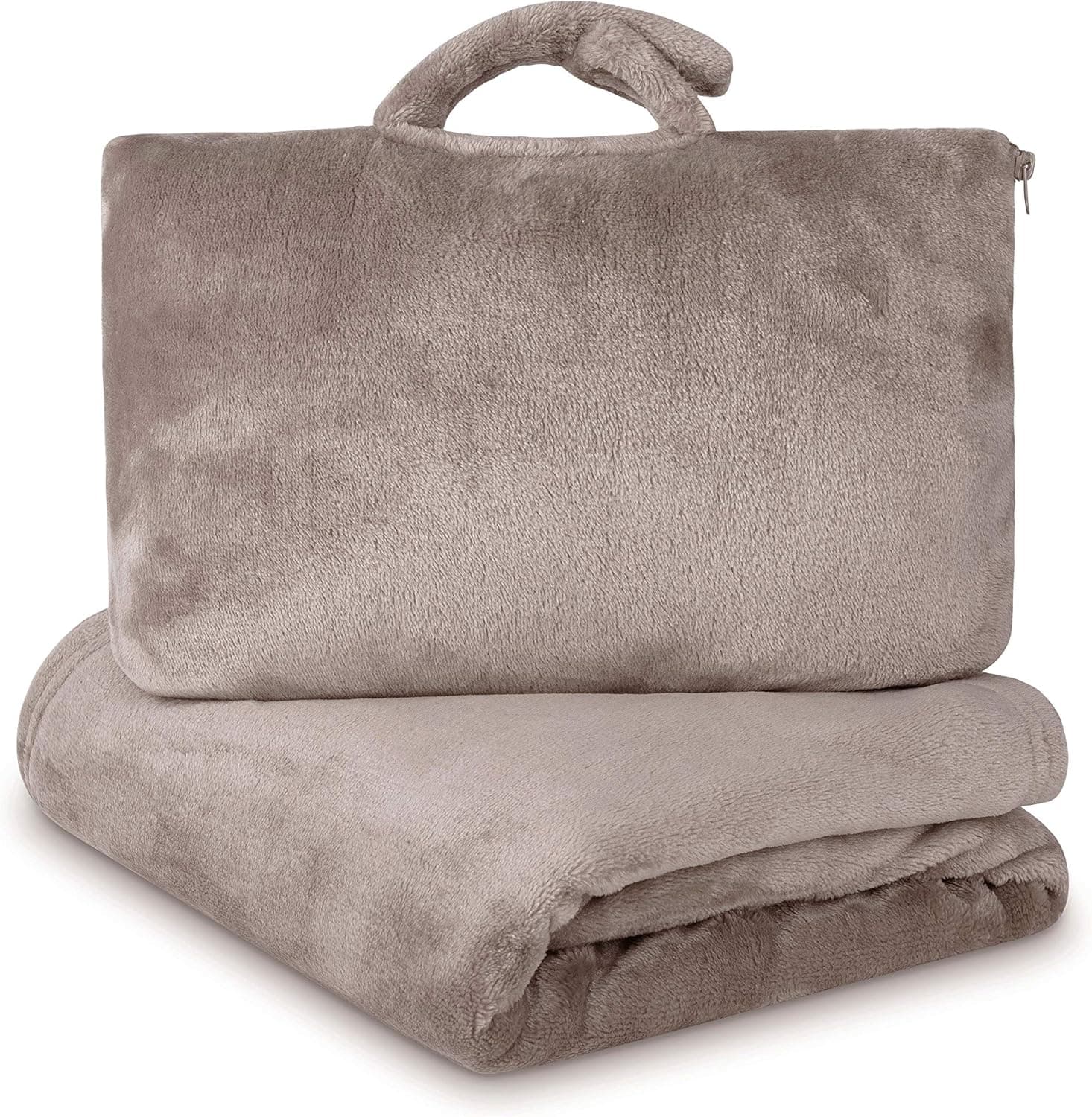Glowbal Luxurious Portable Blanket can be Used as an Airplane Blanket, Office Blanket or Camping Blanket l Packable Travel Blanket Airplane Compact l Compact Travel Blanket and Pillow Set