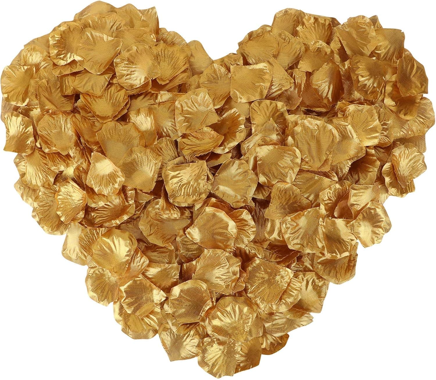 YoungLove 1000 Pieces Gold Rose Petals Artificial Fake Rose Petals Wedding Party Decorations, Gold
