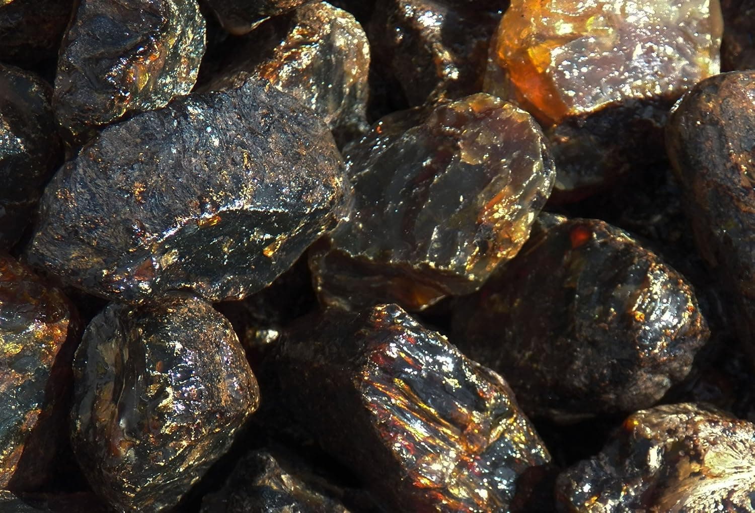Fundamental Rockhound Products: Rough Natural Black Amber Size 2 (1-2" avg) Bulk Fossil Pitch UNSEARCHED Metaphysical Gemstone Healing Crystals Wholesale Lot from Indonesia (1 lb)