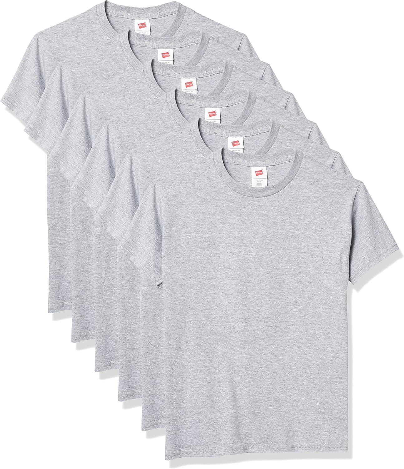 Hanes Boys' Essentials Short Sleeve T-shirt Value Pack, Pack of 6