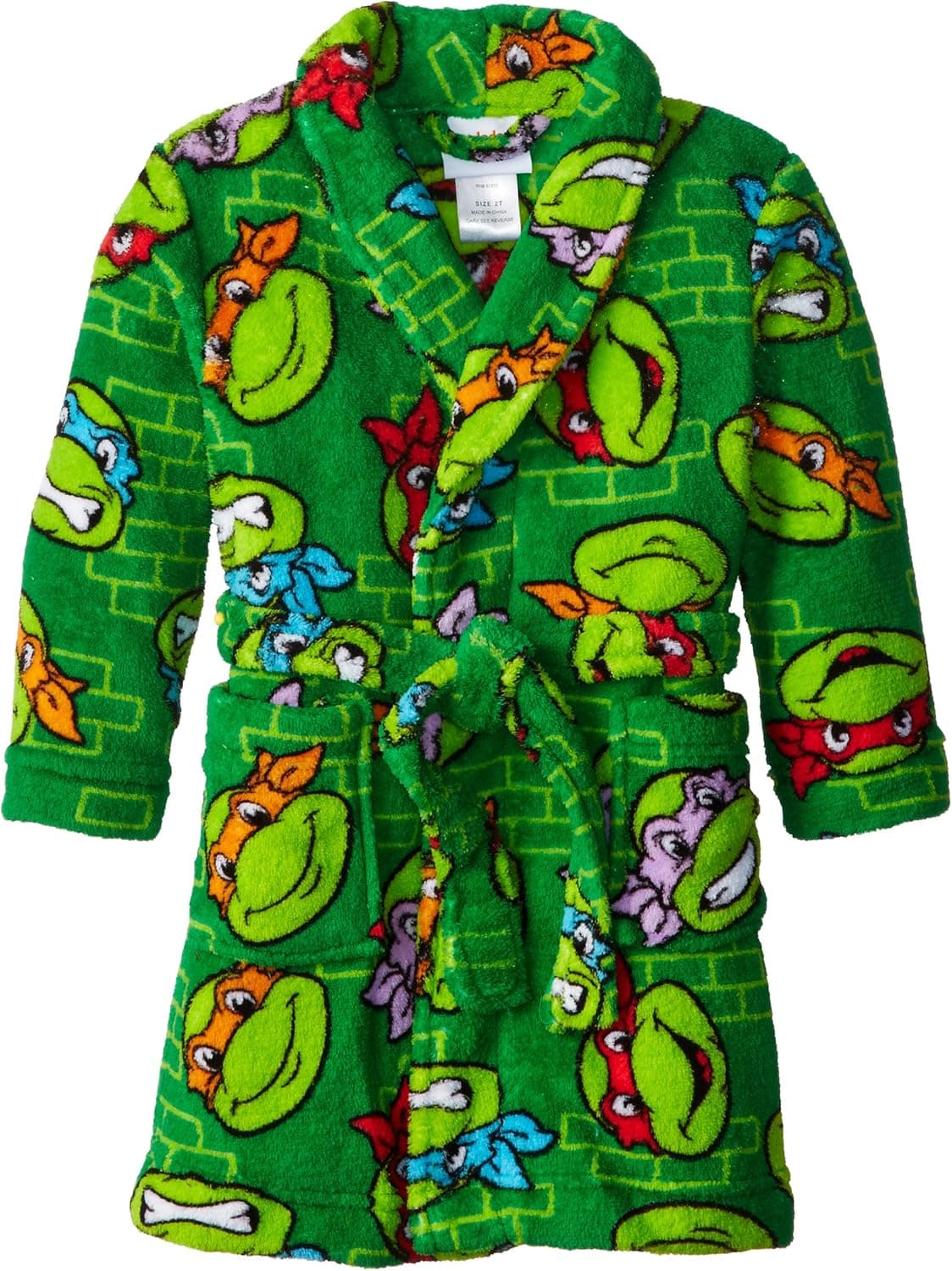 Teenage Mutant Ninja Turtles Little Boys' Multi Bathrobe ,Multi ,4T
