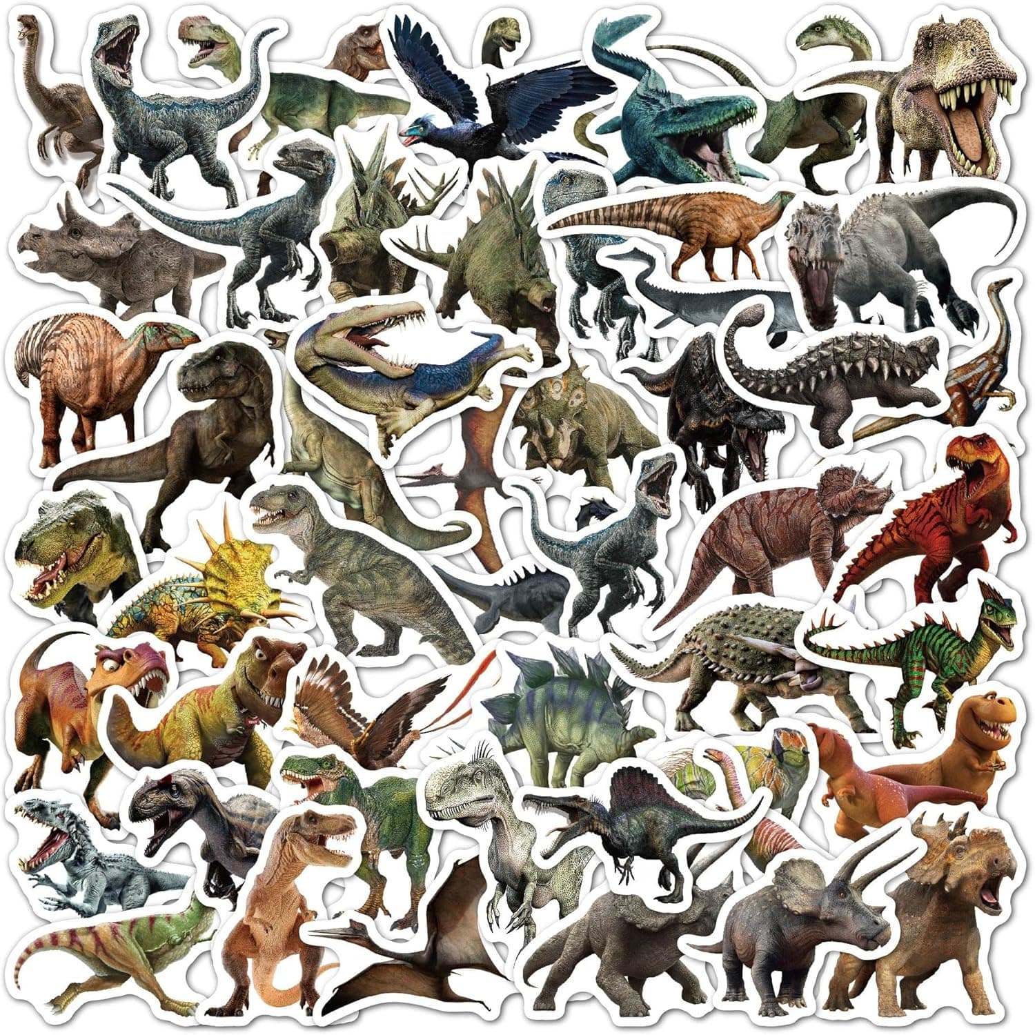 50 Pcs Dinosaur Aesthetic Stickers for Kids Art Decor Dinosaur Party Favors Kids Stickers for Water Bottle,Laptop,Phone,Skateboard Stickers for Teens Girls Adult