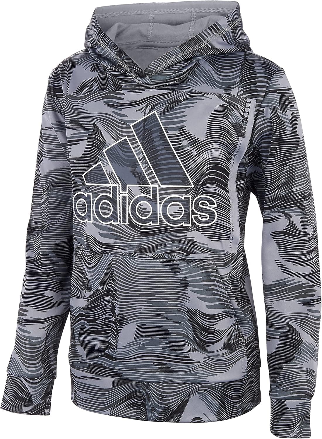 adidas Boy's Warp Camo Allover Print Pullover Hoodie