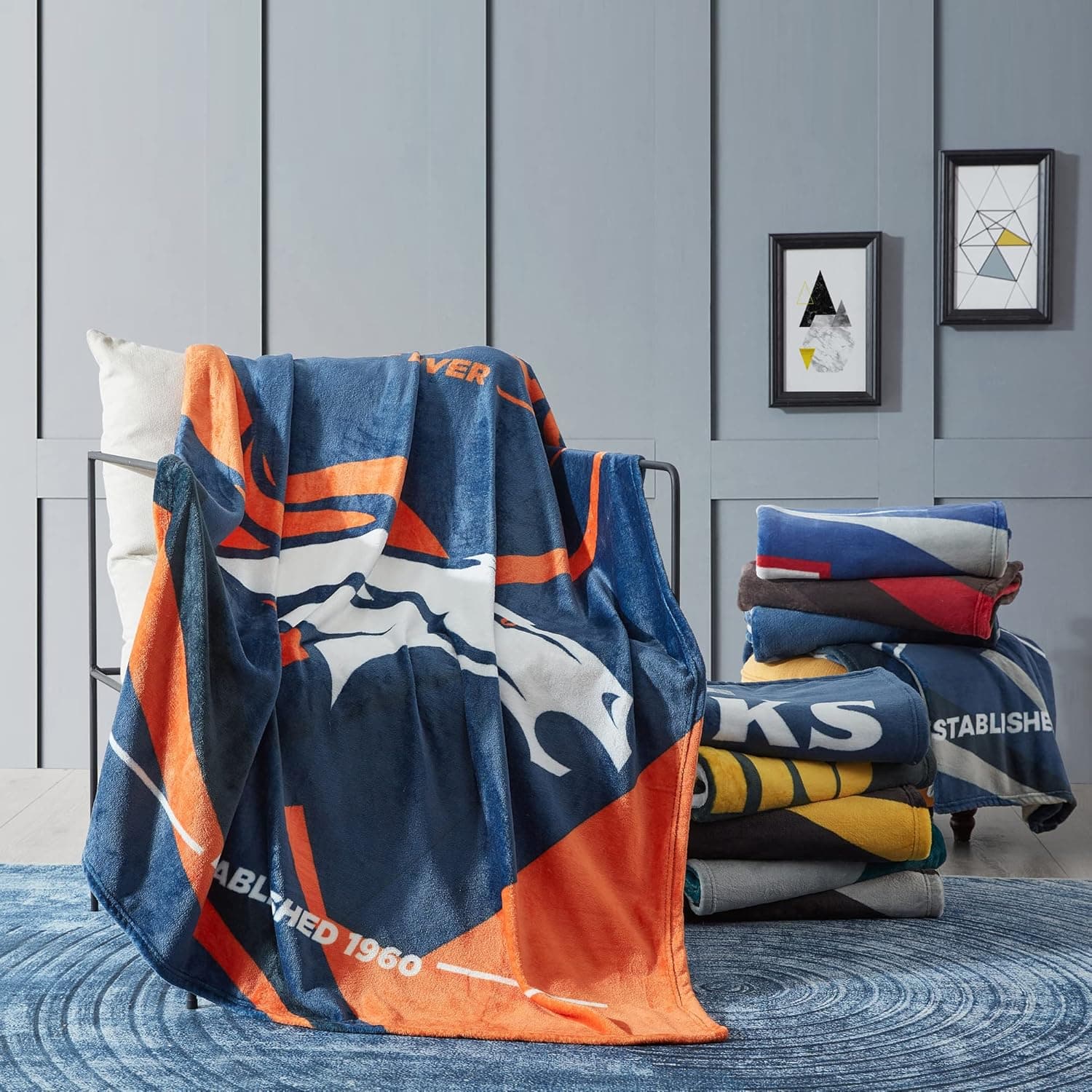 CS CATHAYSPORTS Cowboys Plush Gradual Travel Throw Blanket