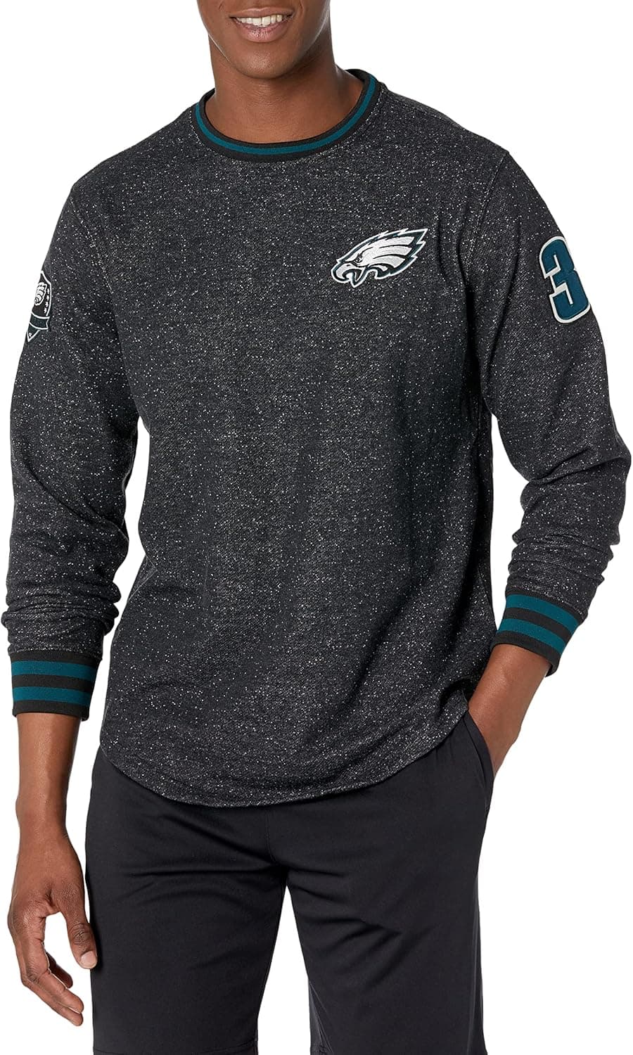 Ultra Game NFL Mens Soft Fleece Crew Neck Sweatshirt