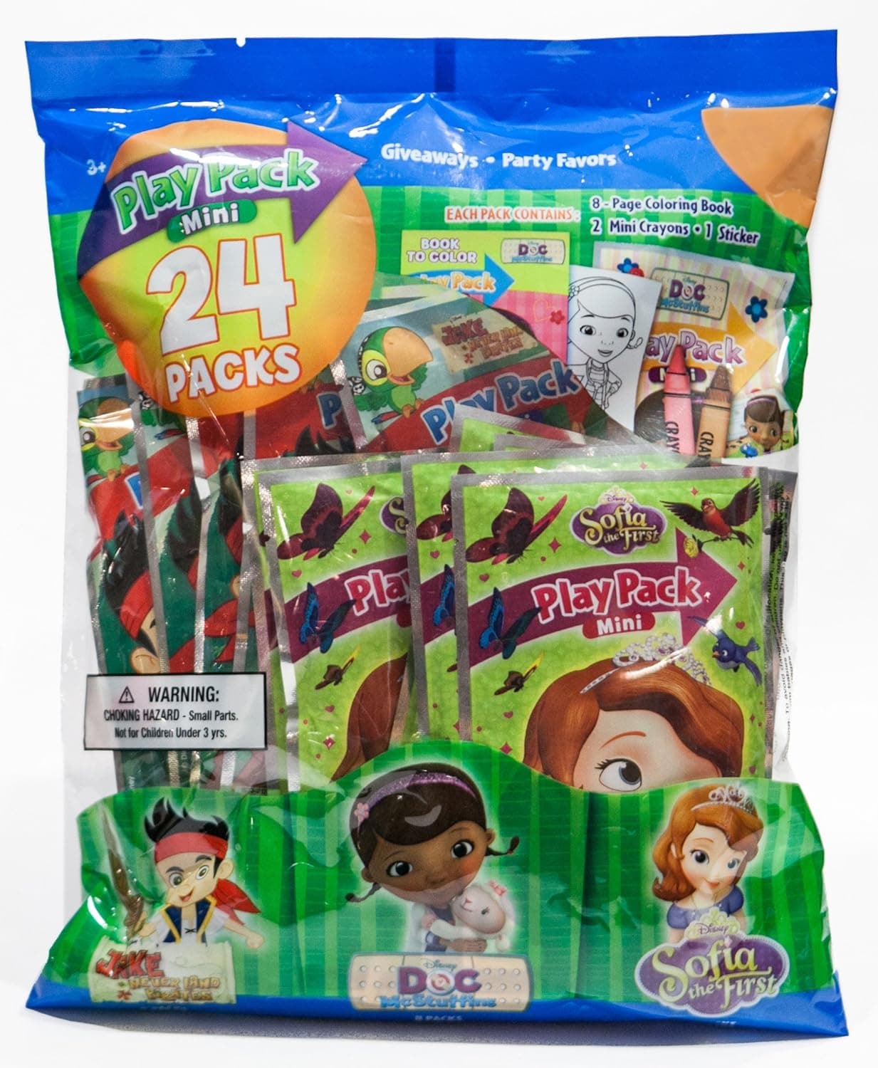 Party Favor Play Pack -Disney Junior - 24 Mini Packs