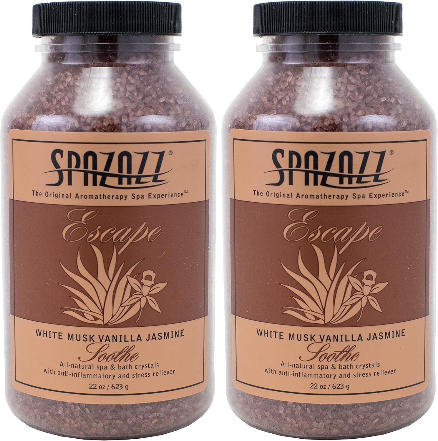 Spazazz White Musk Vanilla Jasmine Crystals (22 oz) (2 Pack)