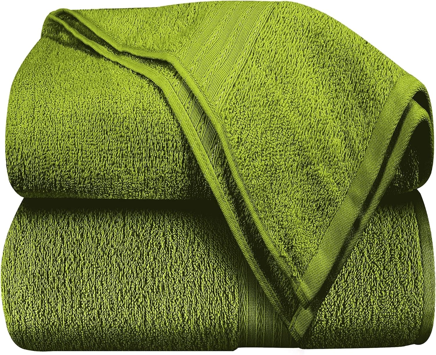 Oxycott 100% Cotton Set of 2 Bath Sheets Oversized 35x70 - Hotel Quality Luxury Set Bath Sheet Towels for Bathroom - Ultra Soft Absorbent Quick Dry Durable Extra Large Bath Sheets 2 Pack Dark Green