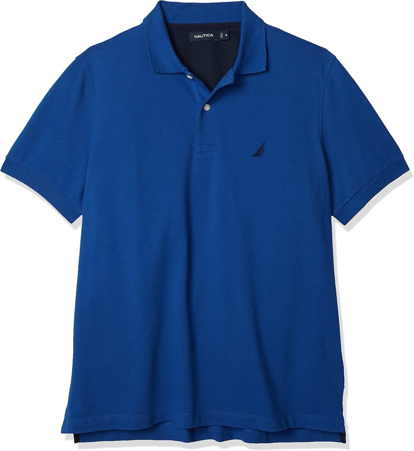 Nautica Men's Short Sleeve Solid Cotton Pique Polo Shirt